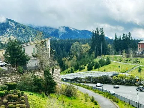 Tiger Mountain in the clouds Stock Photos