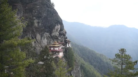 Tiger Nest in Bhutan Video stock 220304930