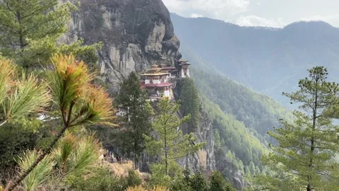 Tiger Nest in Bhutan Video stock 220305368
