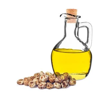 Tiger nut oil Stock Photos