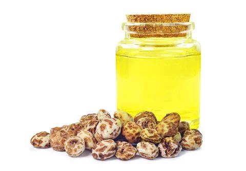 Tiger nut oil Stock Photos