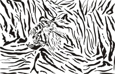 Tiger pattern background Illustrazione stock