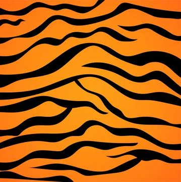 Tiger pattern with black and orange stripes. Animal print background for your Stockillustratie