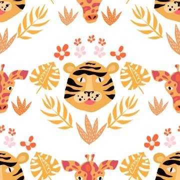 Tiger pattern Stock Illustration