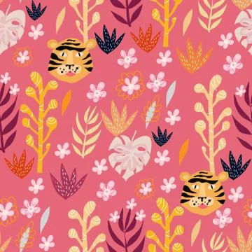 Tiger pattern Illustrazione stock