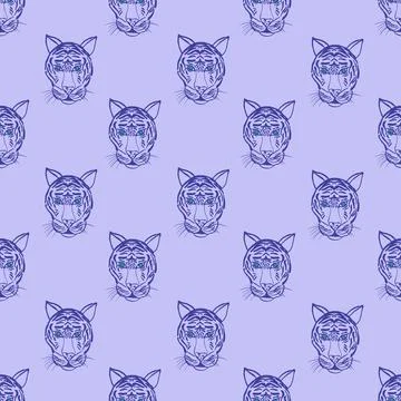 Tiger pattern Stock Illustration