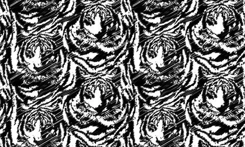 Tiger pattern. Textile animal pattern. イラスト素材