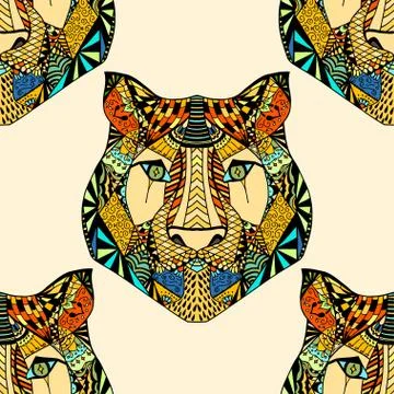Tiger pattern. Vector illustration Stock Illustration
