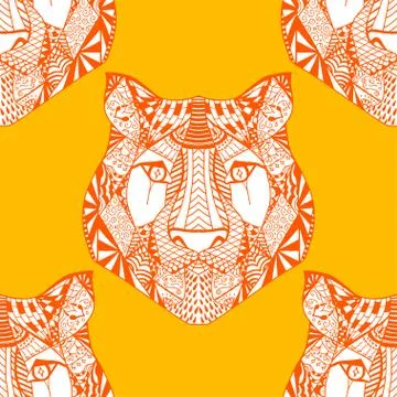 Tiger pattern. Vector illustration Stock Illustration