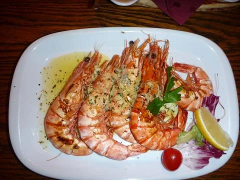 Tiger prawns starter Stock Photos