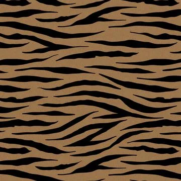 Tiger print, animal pattern, square kraft background Stock Illustration