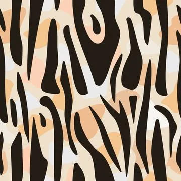 Tiger print, vector seamless pattern Stock Illustration