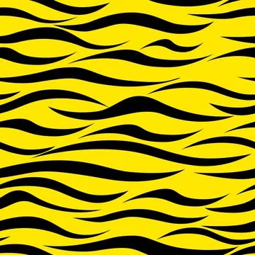 Tiger seamless pattern. Tiger-colored waves. Symbol of the year. Vector イラスト素材