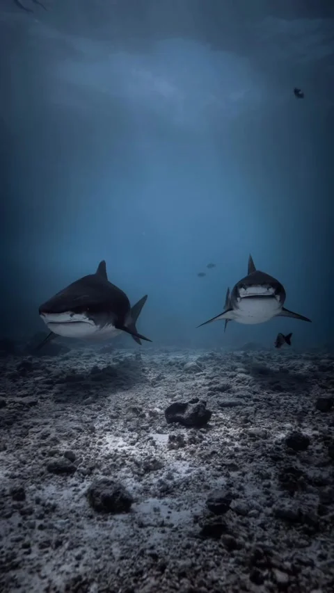 Tiger shark compilation in the ocean Stock Footage 319730816