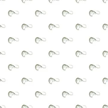 Tiger shrimp pattern seamless vector Illustrazione stock