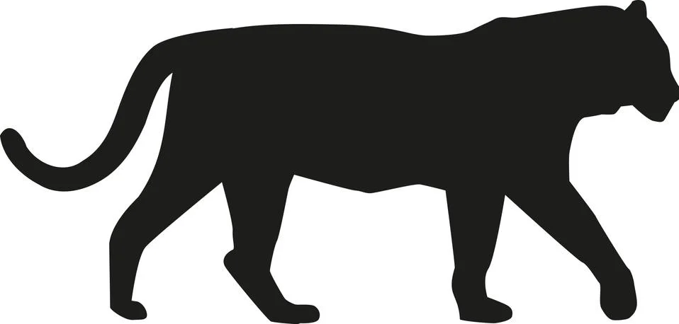 Tiger silhouette Stock Illustration