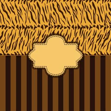 Tiger skin background Stock-Illustration