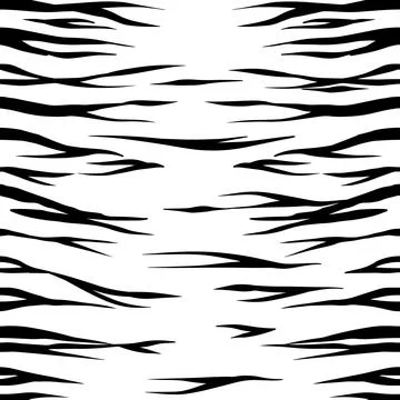 Tiger skin fur seamless pattern for fabric, clothing textile. Cute Hand drawn Stock Illustration