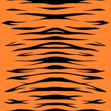 Tiger skin fur seamless pattern for fabric, clothing textile. Cute Hand drawn Stock Illustration