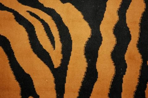 Tiger skin pattern on the carpet 스톡 사진