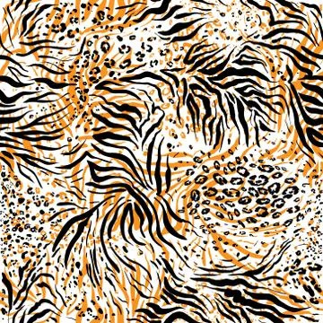 Tiger skin pattern 스톡 일러스트