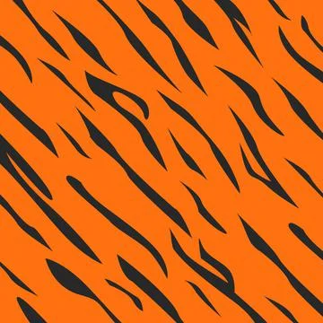 Tiger skin pattern orange background with camouflage diagonal black spots vec Illustrazione stock