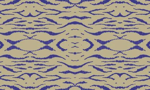 Tiger Skin Pattern. Seamless Safari Ornament. Stock Illustration