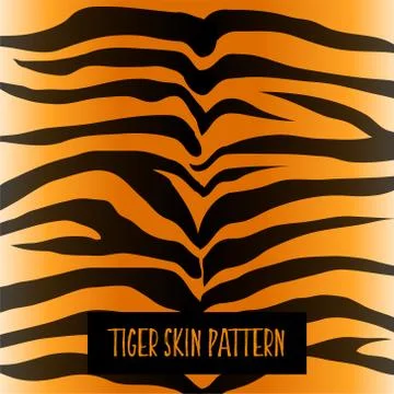 Tiger skin pattern texture design Stock Illustration