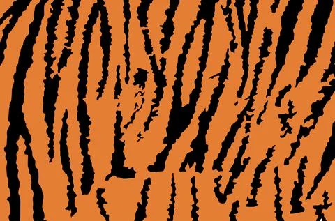 Tiger skin pattern vector illustration. Fashion animal print Stock Illustration
