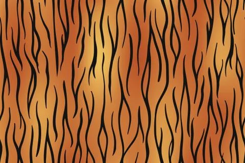 Tiger skin seamless background on vector graphic art. 스톡 일러스트