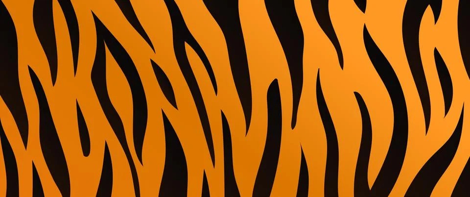 Tiger skin texture background. Tiger fur with black and orange stripes イラスト素材