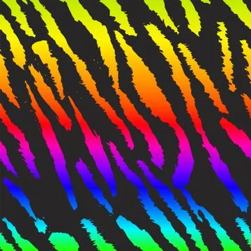 Tiger skin texture pattern color of the rainbow Stock-Illustration