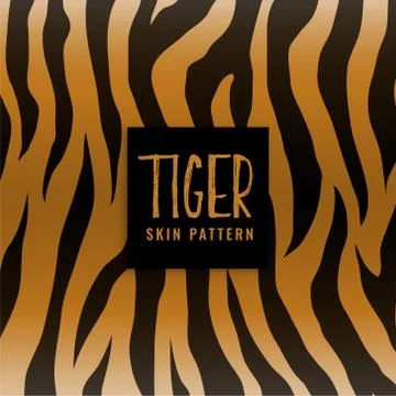 Tiger skin texture print pattern Stock Illustration