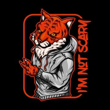 Tiger smoke vector illustration 스톡 일러스트