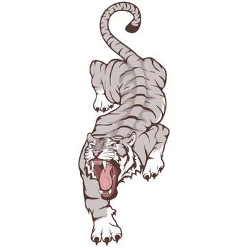 Tiger, suitable as logo or team mascot. Bengal Tiger. Stock Illustration