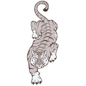 Tiger, suitable as logo or team mascot. Bengal Tiger. Stock Illustration