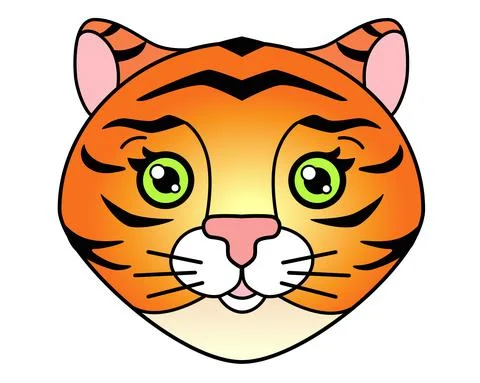 Tiger - symbol of 2022 - vector full color illustration. Stock Illustration