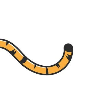 Tiger tail icon vector element design template Illustrazione stock