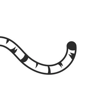 Tiger tail icon vector element design template Illustrazione stock