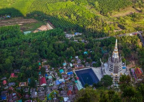 Tiger temple view point panoramic view Stock Photos