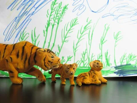 Tiger toy for kids Stock Photos