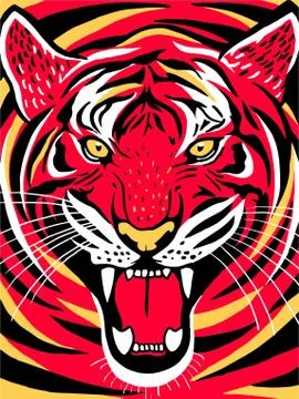 Tiger vector arts Stock Illustration