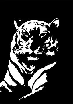 Tiger vector on white background Stock Illustration