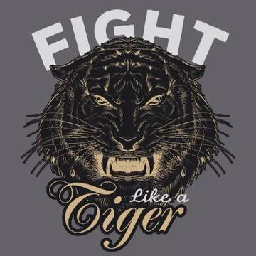 Tiger vintage Illustrazione stock