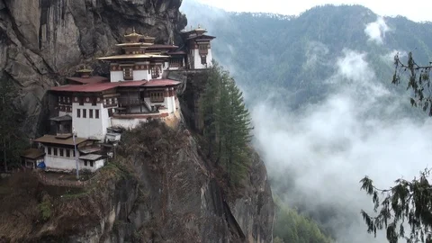 TIGERNEST MONASTERY BHUTAN 스톡 동영상 108817751