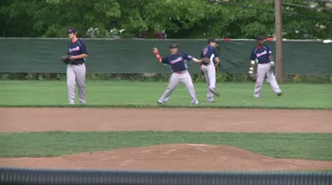 Tigers baseball practice (5 of 6) Stock Footage