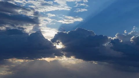 Tight afternoon majestic monsoon cloud buildup time lapse Stock Footage