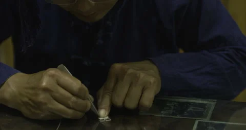 Tight angle flower making Stock Footage 141357290