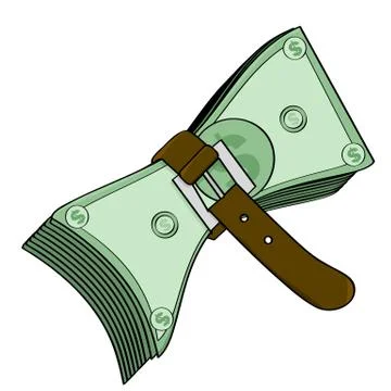 Tight money Stock Illustration