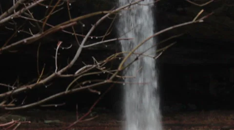 Tight Pan Of Beautiful Water Fall Stock Footage 46535849